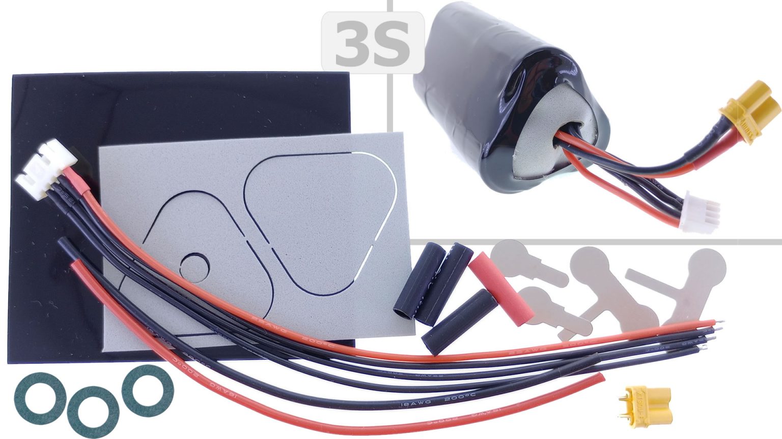 Battery Builder Kit For 3S 18650 Packs Cube FPV